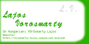 lajos vorosmarty business card